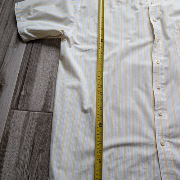 Izod Saltwater Cotton Classic 2XLT Button‑Down Short Sleeve Stripe Shirt - Picture 7 of 7